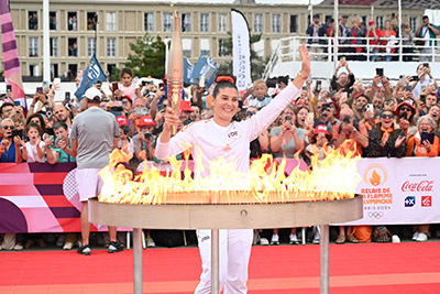 photo porteur de la flamme