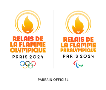 logo relais de la flamme olympique et paralympique paris 2024