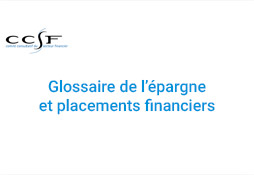 visuel glossaire de épargne et placements financiers