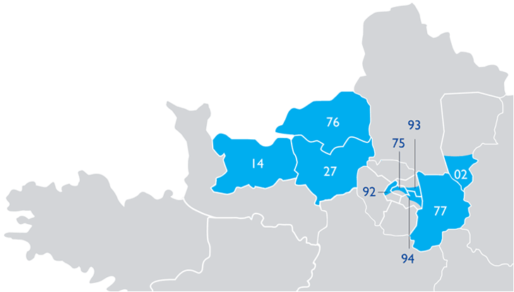 carte des implantations BRED en métropole