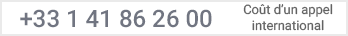 Appelez le + trente-trois un quarante et un quatre-vingt-six vingt-six zéro zéro + coût d'un appel international